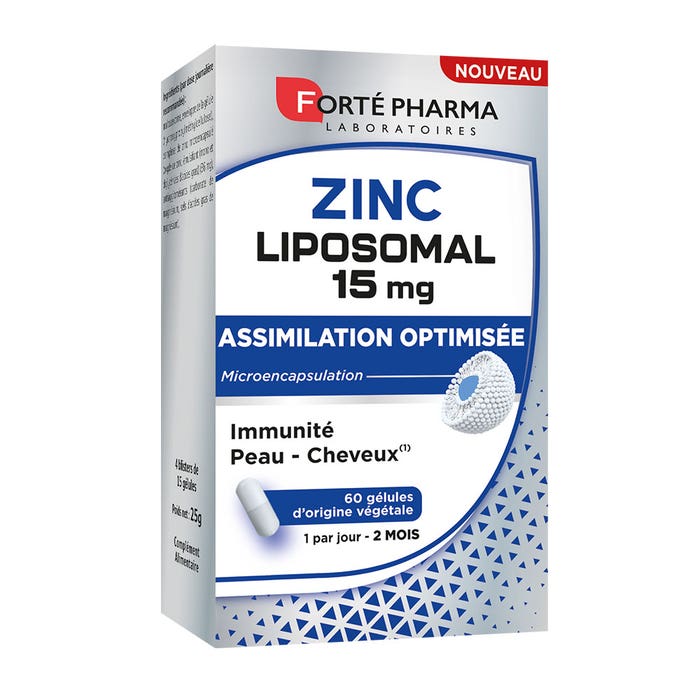 Forté Pharma Forté Royal Zinco liposomiale 15 mg Immunità Pelle Capelli e unghie 60 capsule