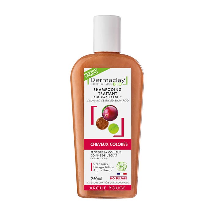 Shampoo trattante Bio 250ml Capelli color argilla rossa Dermaclay