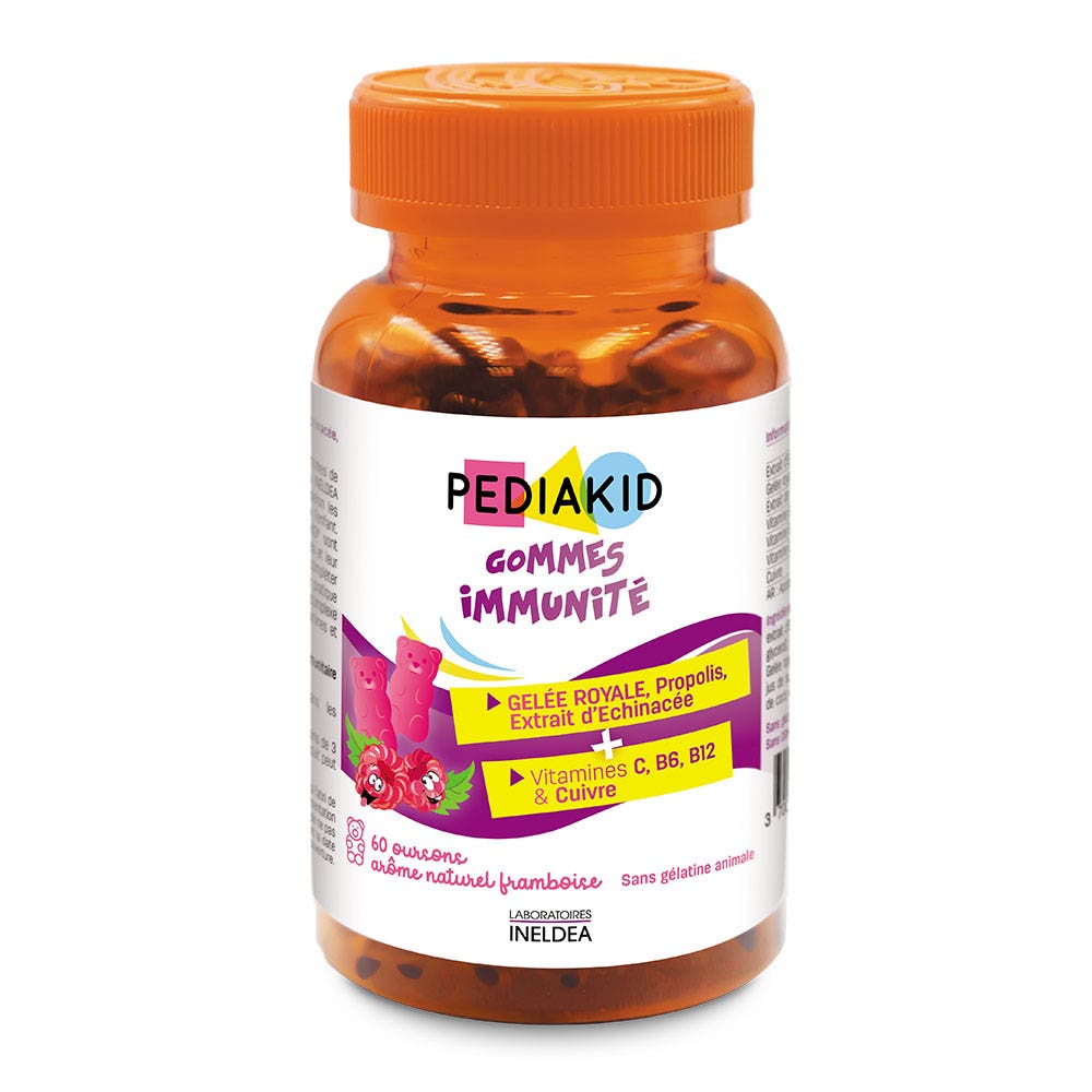 Pediakid Caramelle gommose immunità gusto lampone 60 caramelle gommose