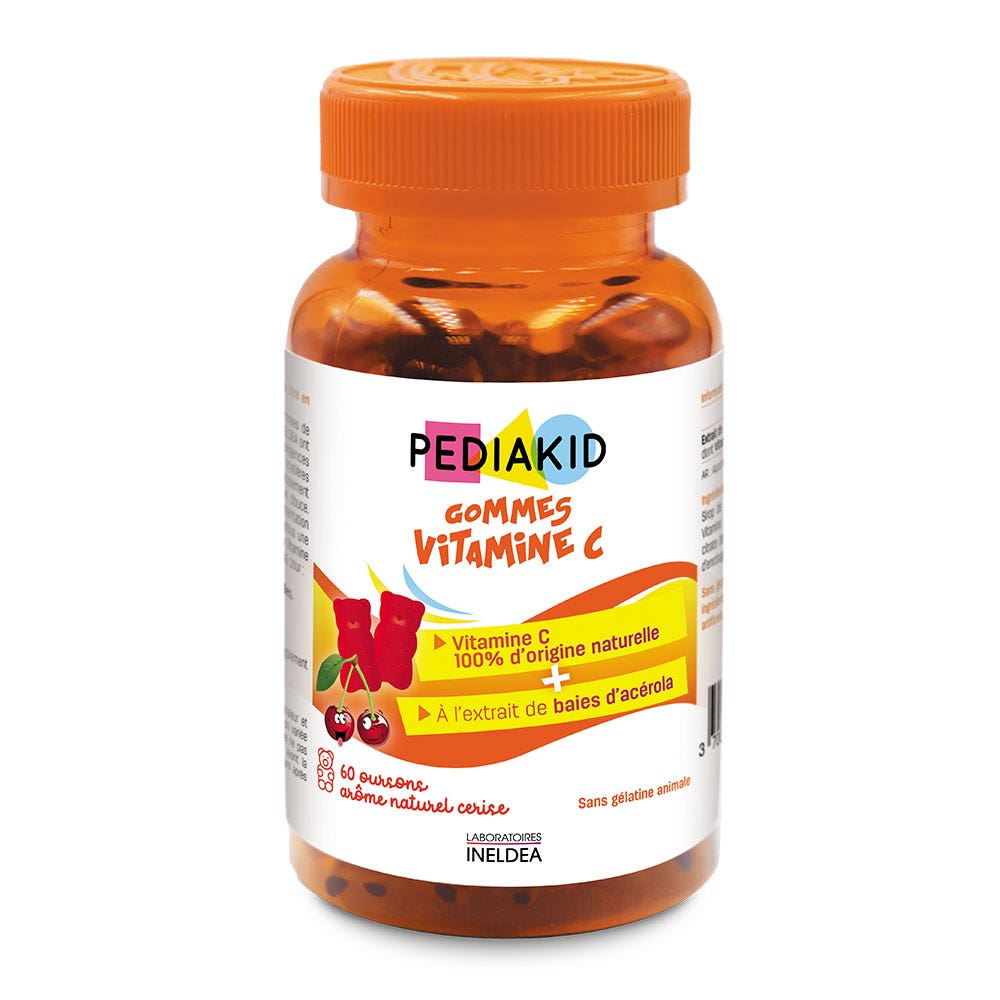 Pediakid Vitamine C Gummies al gusto di ciliegia 60 compresse