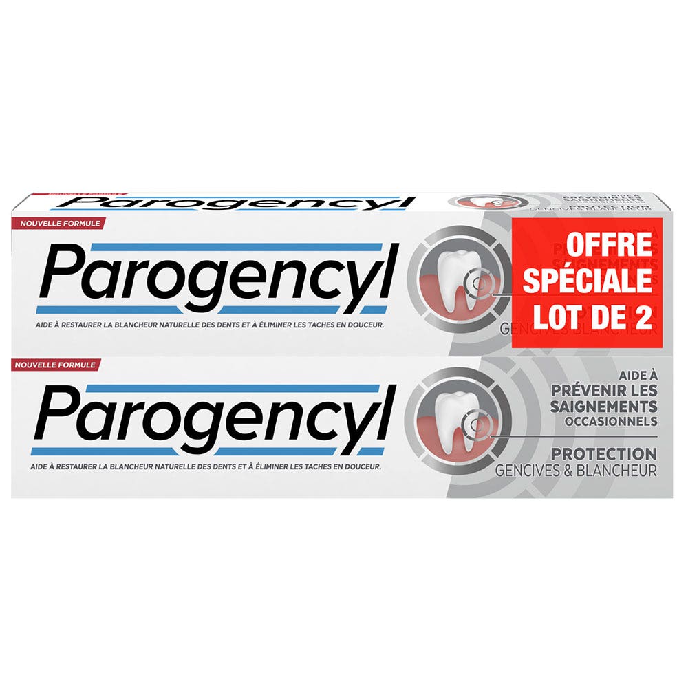 Parogencyl Sbiancante dentifricio per la prevenzione delle gengive 2x75ml