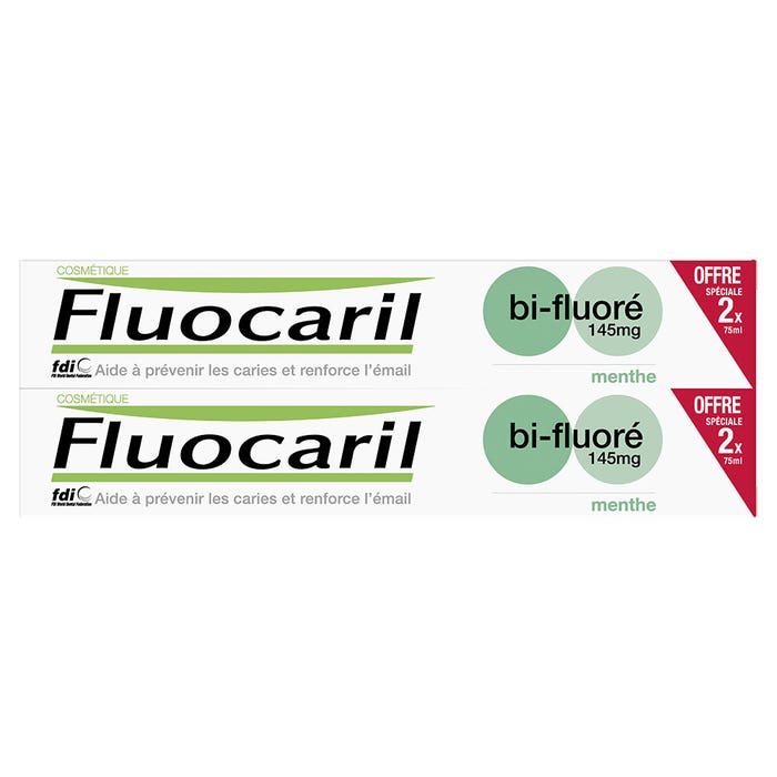 Dentifricio Bi-fluoro alla Menta 2x75ml Fluocaril