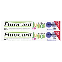 Fluocaril Dentifricio Junior 6-12 anni Bubble Gel 2x75ml