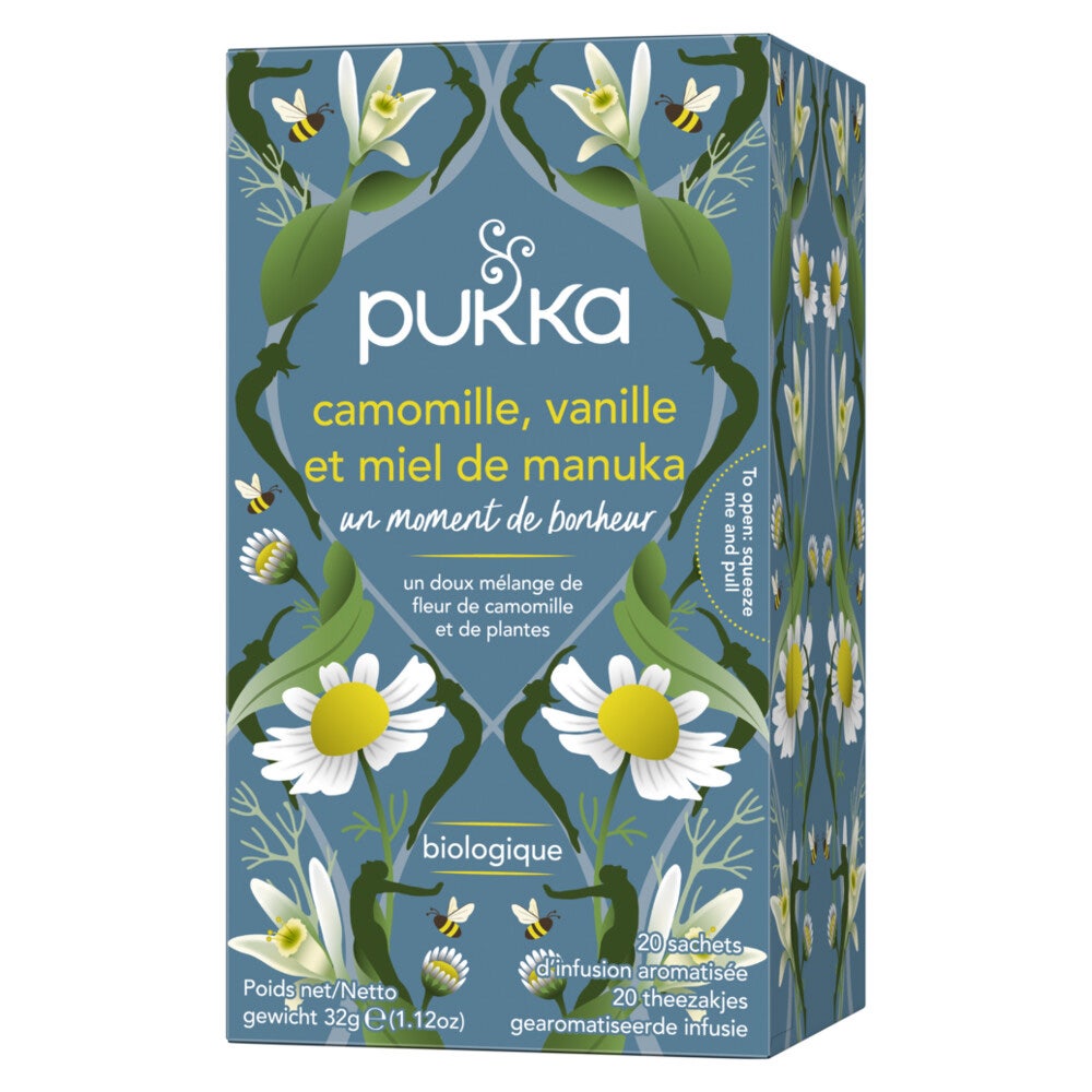 Pukka Infuso Relax - camomilla, vaniglia e miele di manuka 20 bustine