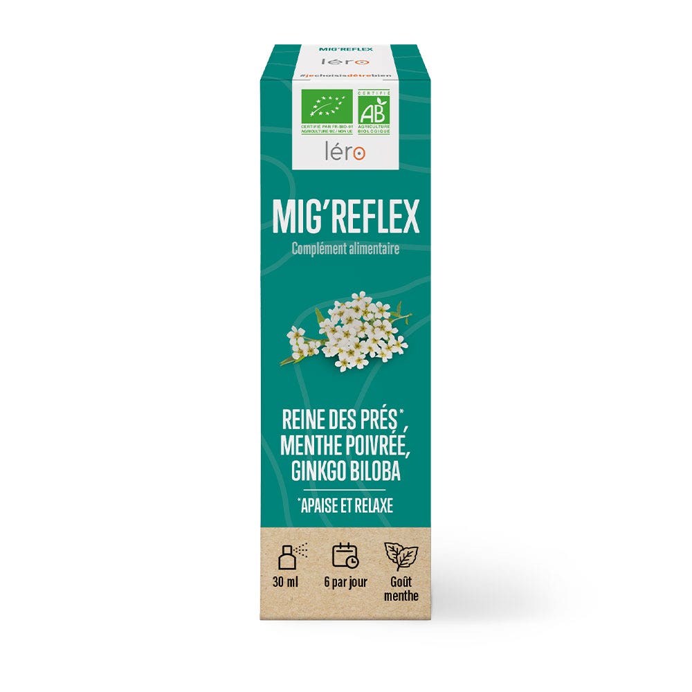 Lero Mig'Reflex Rilassante e lenitivo biologico Aroma di menta 30ml