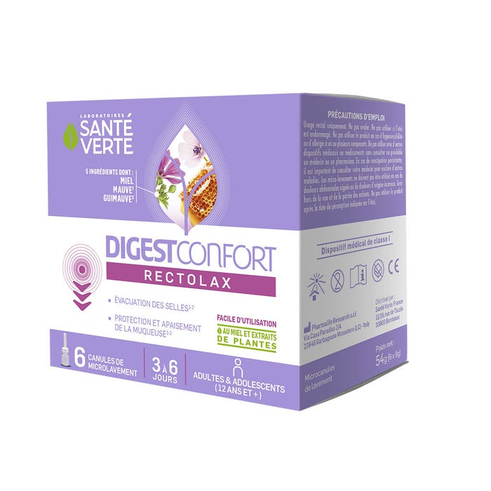 Sante Verte DIgestConfort Rectolax Adulte 6 canule da 9 g DIgestConfort Sante Verte Adulte 6 cannule da 9 g