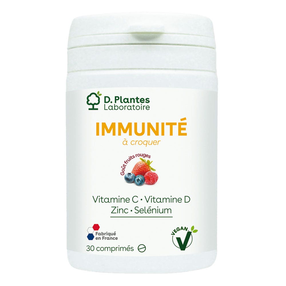 D. Plantes Immunità masticabile Aroma di Frutta Rossa 30 compresse
