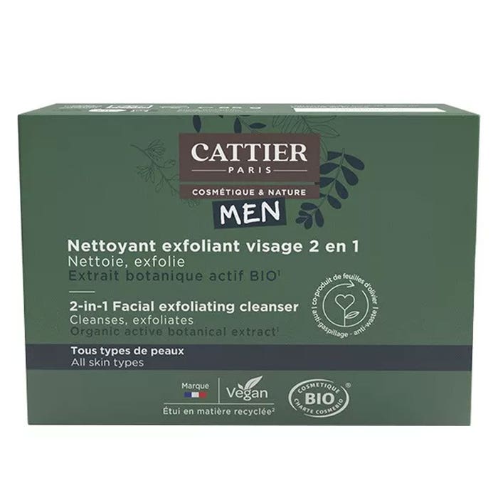 Cattier Homme Detergente esfoliante 2 in 1 - Solidea organica 85g