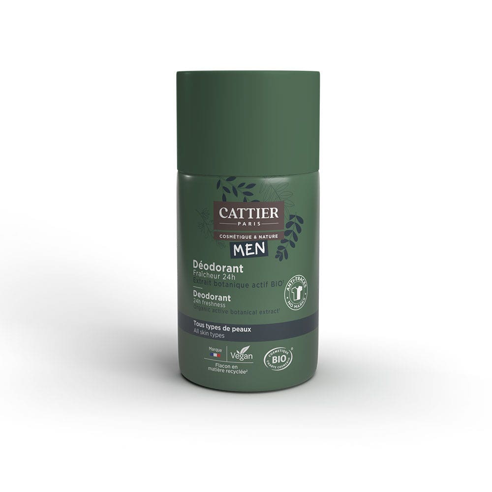 Cattier Uomo Deodorante biologico roll on Freschezza 24h 50ml