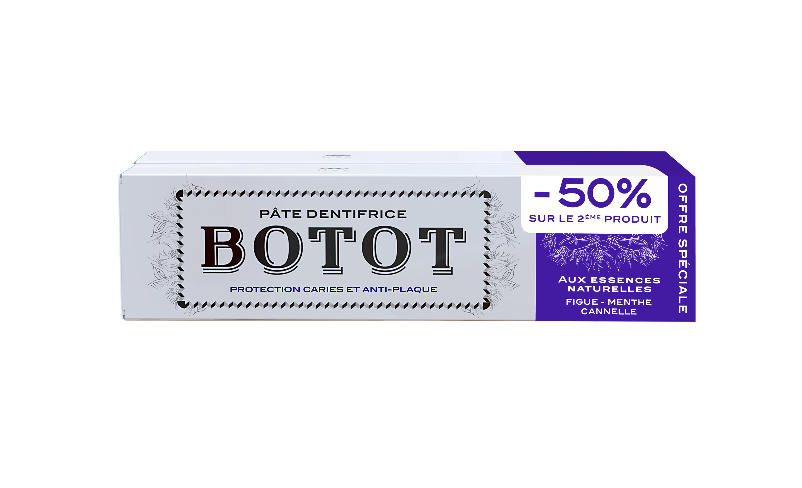 Botot Dentifricio alla menta e cannella di fico x2 2x75ml