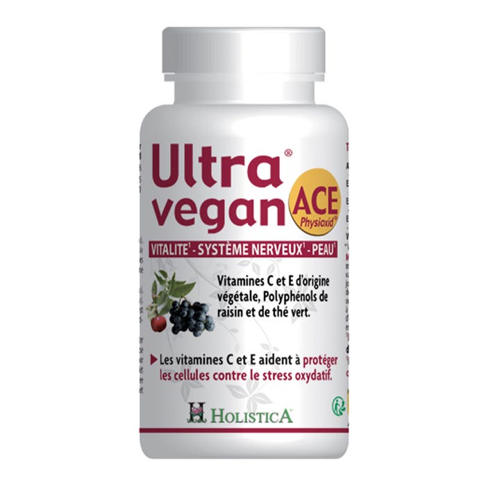 Vitalità, Sistema nervoso, Pelle 40 capsule Ultra Vegan ACE Physiodix Holistica