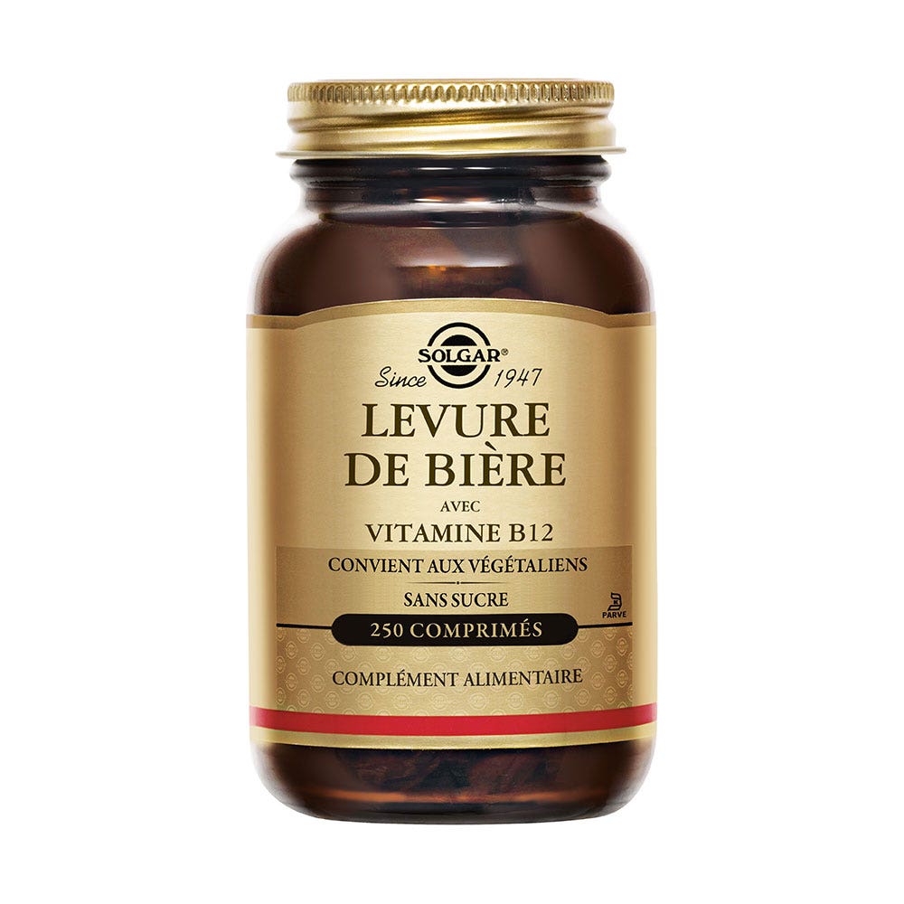 Solgar Lievito di birra Vitamine B12 Beauté Peau, Ongles 250 Comprimés