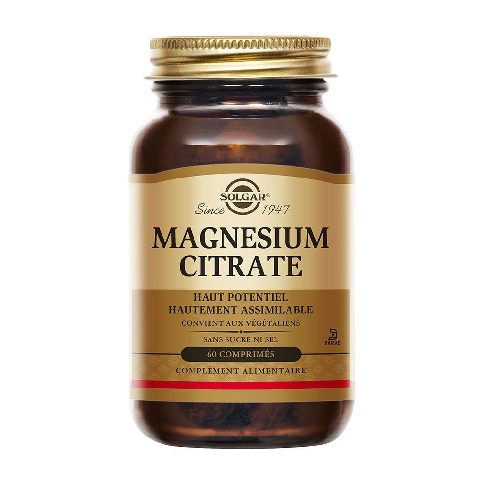 Solgar Magnesio citrato vitalità e stanchezza 60 capsule