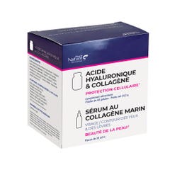 Nature Attitude Acide hyaluronique & collagène 60 gélules Nature Attitude + Sérum au Collagène Marin 30 ml Offert