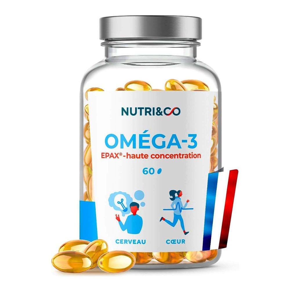 NUTRI&CO Oméga-3 Epax Haute Concentration Olio di pesce selvatico inodore 120 capsule