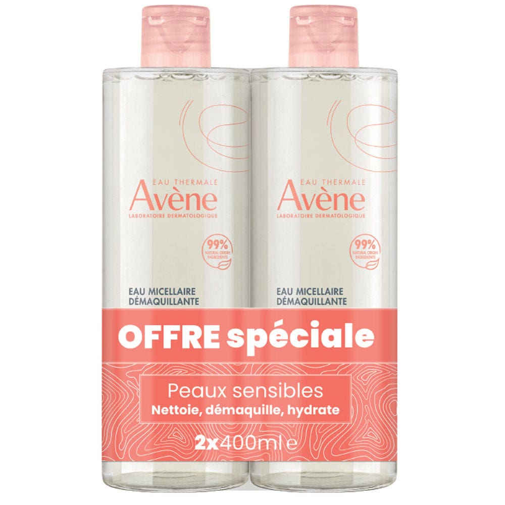 Avène Les Essentiels Lozione Micellare Pelli sensibili 2x400ml