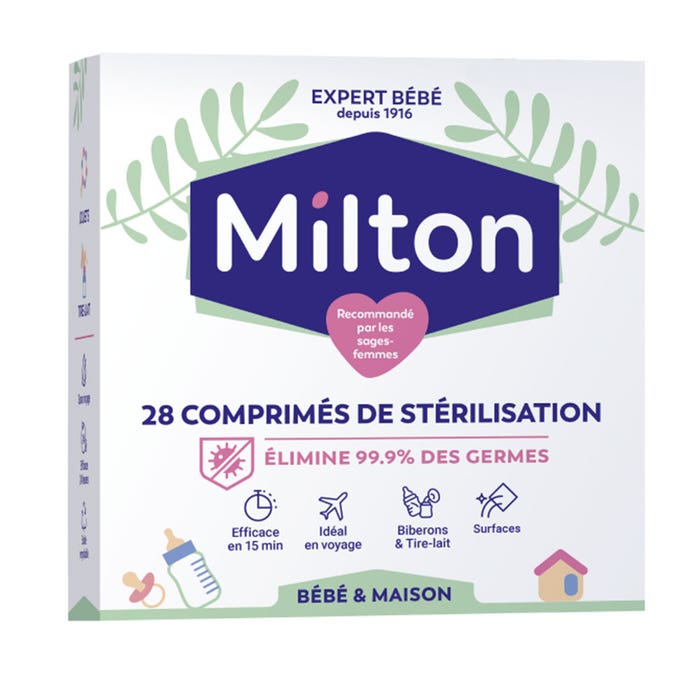Compresse per la sterilizzazione 28 compresse Igiene del bambino e della casa Milton