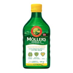 Moller'S Omega Olio Liquido di Fegato di Merluzzo Aroma Naturale Limone 250 ml