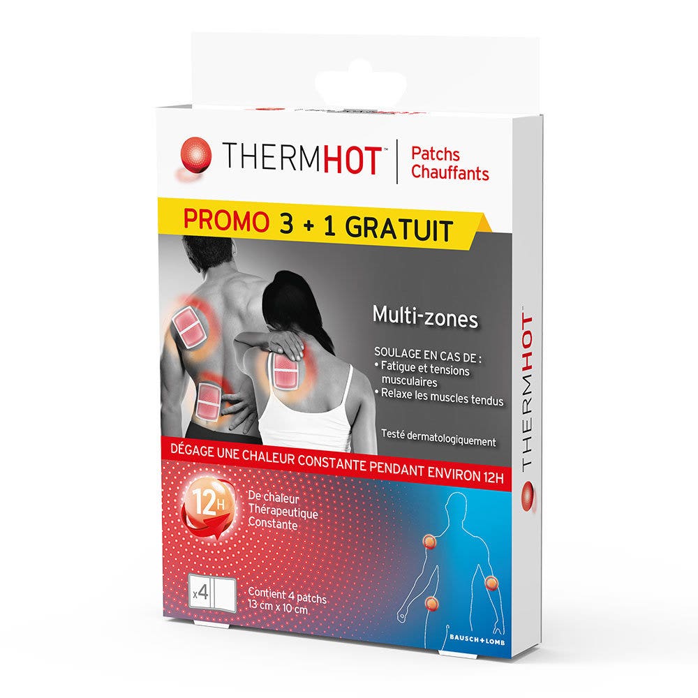 Bausch&Lomb Thermhot Multizona toppe 13x10cm x3 + 1