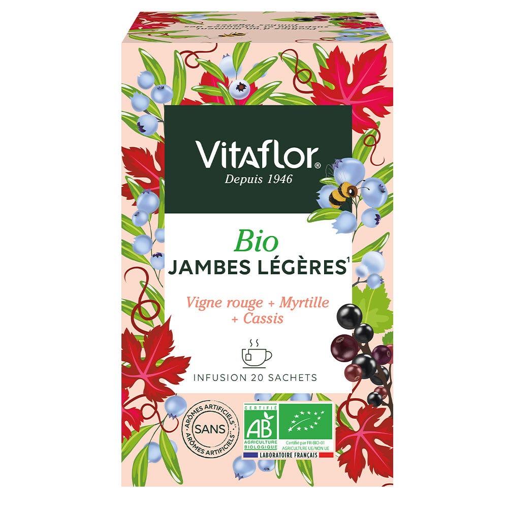 Vitaflor Tisana biologica Gambe Leggere 20 Bustine