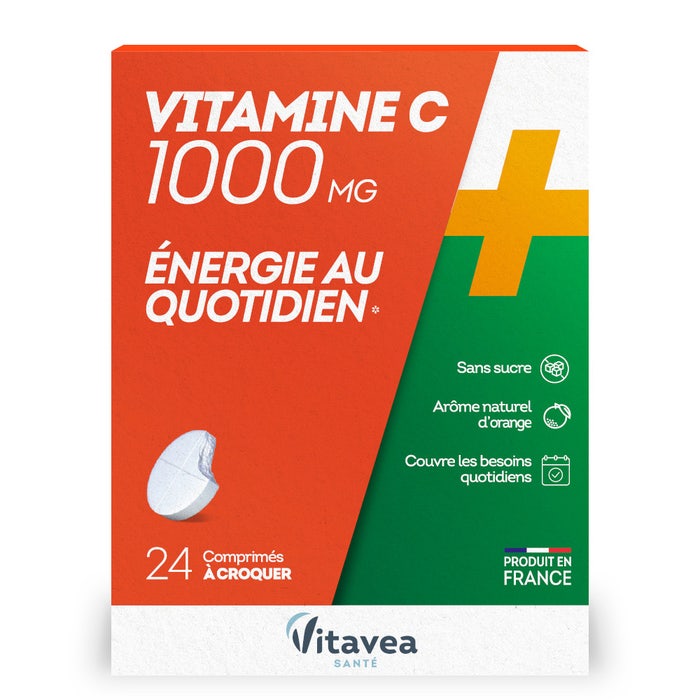 Vitavea Santé Vitamine C 1000mg Energie au quotidien x 24 compresse