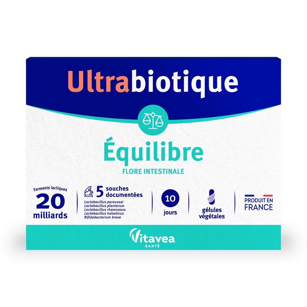 Vitavea Santé Ultrabiotique Equilibre Flore intestinale 10 Gelule