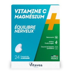 Vitavea Santé Vitamine C + Magnesio Equilibre nerveux 24 Compresse