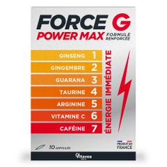Vitavea Santé Force G Power Max Energie immédiate 10 fiale