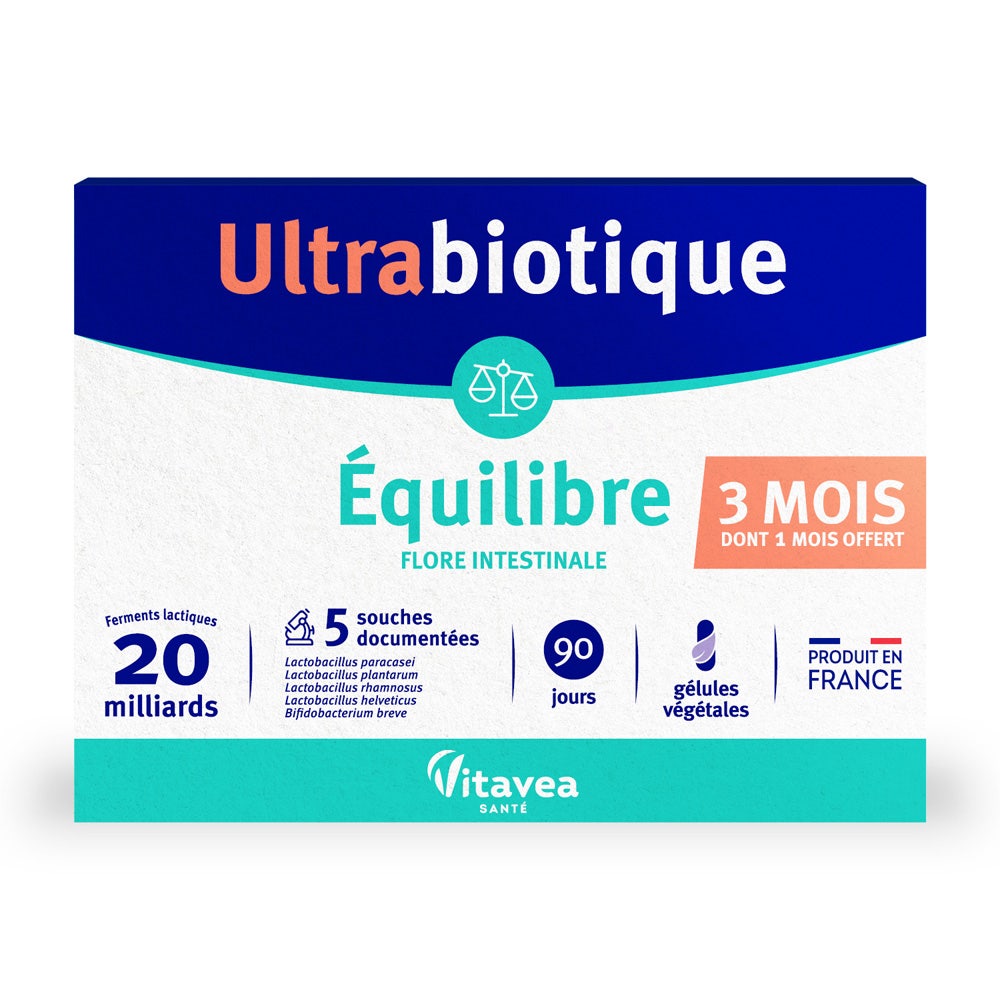 Vitavea Santé Equilibrio probiotici Ultrabiotique per l'equilibrio della flora intestinale 3x30 Gelule