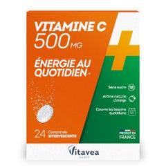 Vitavea Santé Vitamine C 500mg Energia giornaliera x24 compresse effervescenti