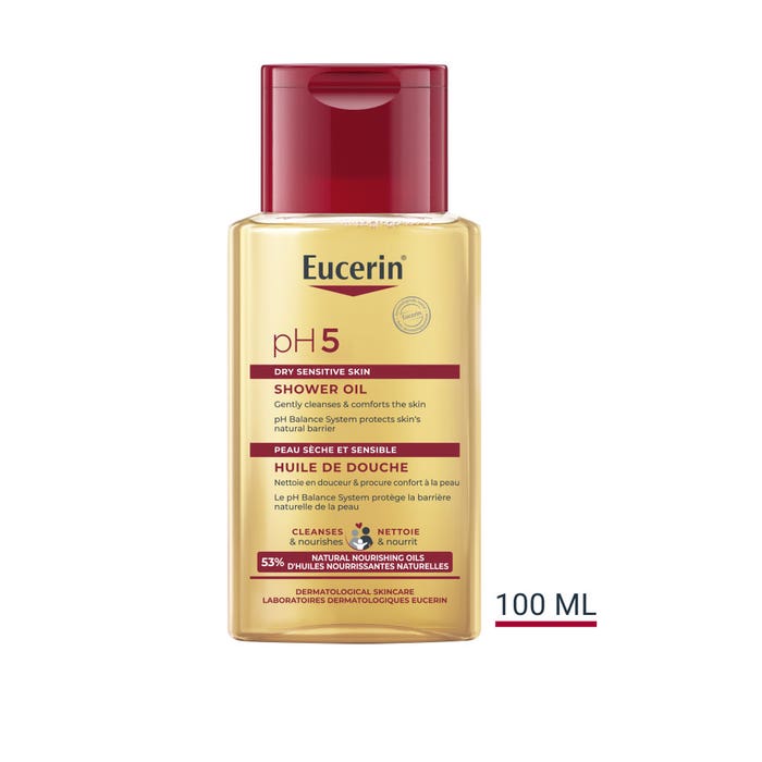 Olio Detergente doccia Formato viaggio 100ml Ph5 Pelle secca e sensibile Eucerin