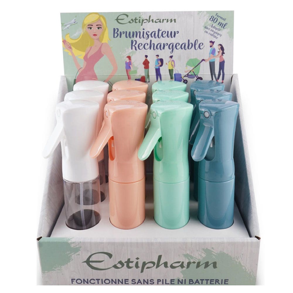 Estipharm Nebulizzatore automatico portatile ricaricabile senza pompa 80ml