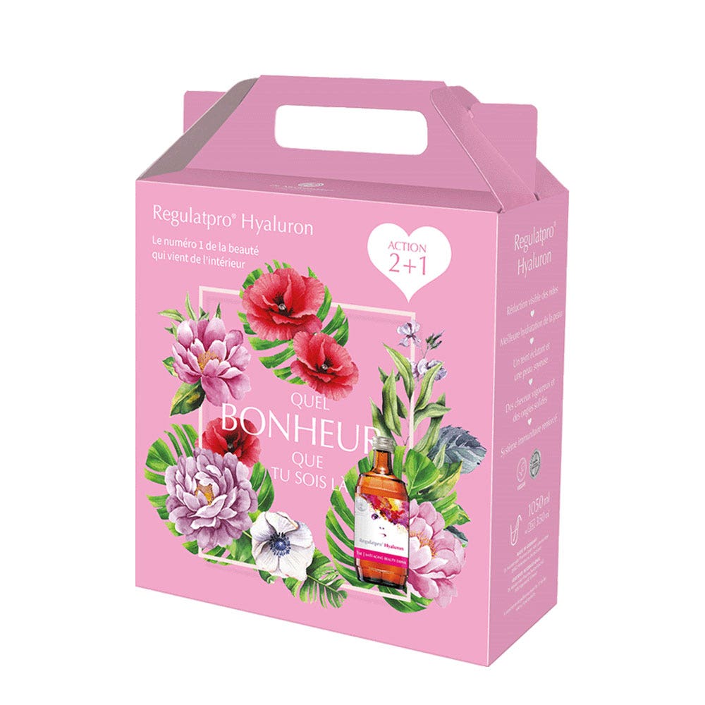 Regulatpro Hyaluron con Acido Ialuronico Vegano Pelle Capelli Unghie 3x350ml