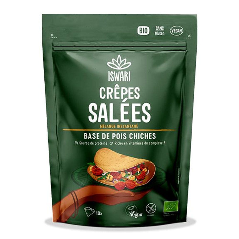 Iswari Pancake salati miscela istantanea base di ceci 250g