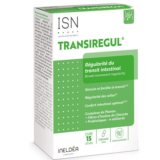 Ineldea Santé Naturelle Transiregul Regolarità del transito intestinale 45 capsule