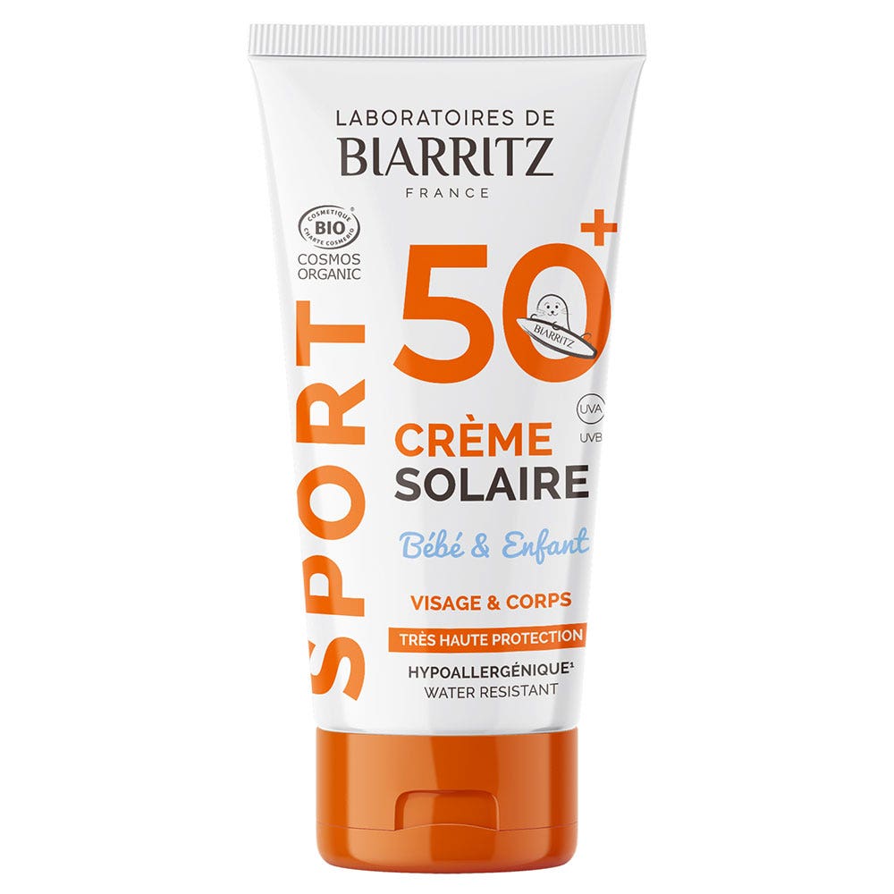 Laboratoires De Biarritz Sport Crema solare neonato e bambino SPF50+ bio viso e corpo 50ml