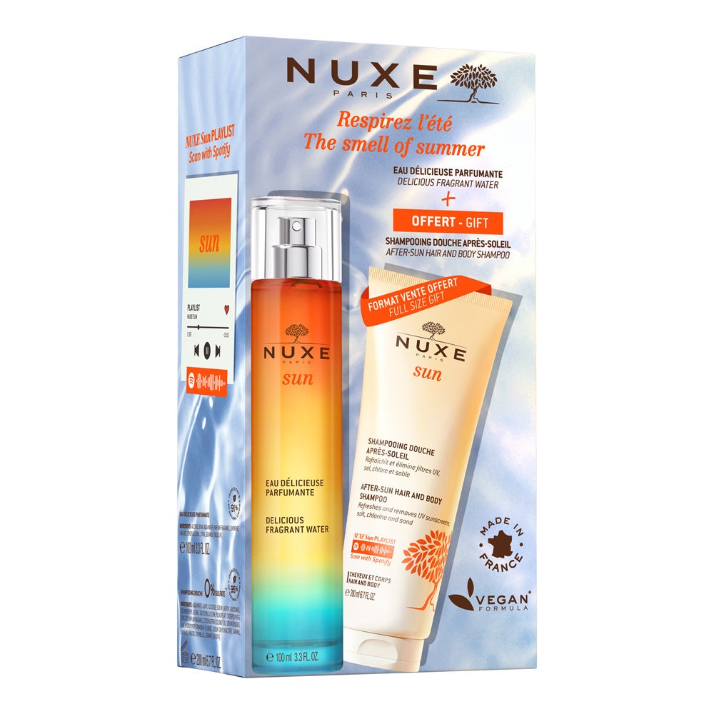 Nuxe Sun Cofanetto Eau Delicieuse + shampoo doccia doposole