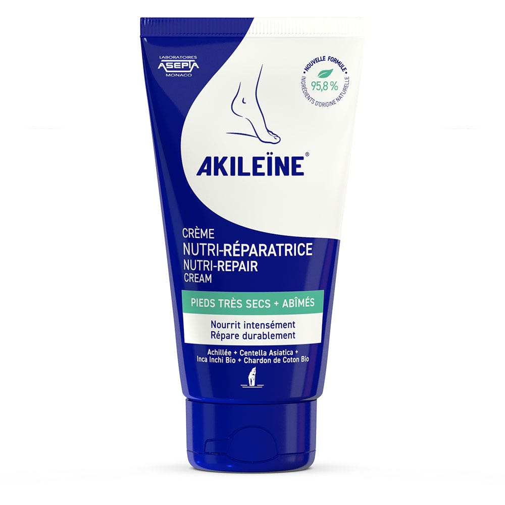 Asepta Akileine Crema piedi nutri-riparatrice Piedi molto secchi, pelli mature 75 ml
