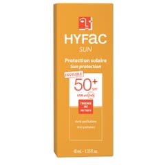 Hyfac Fotoker Sun Protect Invisible Solare con SPF50+ 40 ml