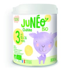 Juneo Chèvre Latte di crescita biologico Da 10 a 36 mesi 800g