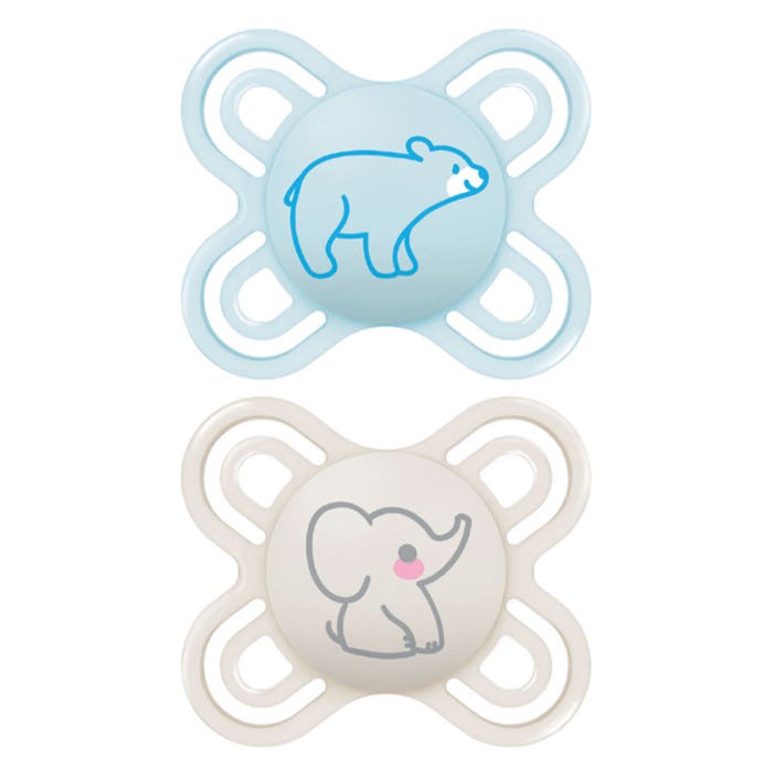 Mam Perfect Naissance Succhietti in silicone Symetric X2 Perfection Collection 0-2 mesi 0 à 2 Mois x2