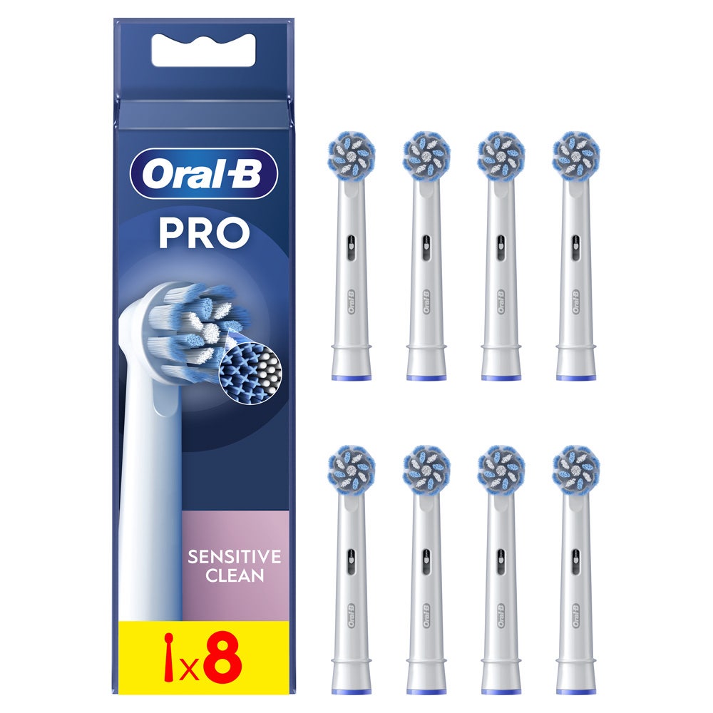 Oral-B Sensitive Clean Testine Di Ricambio Per Spazzolino Elettrico x8