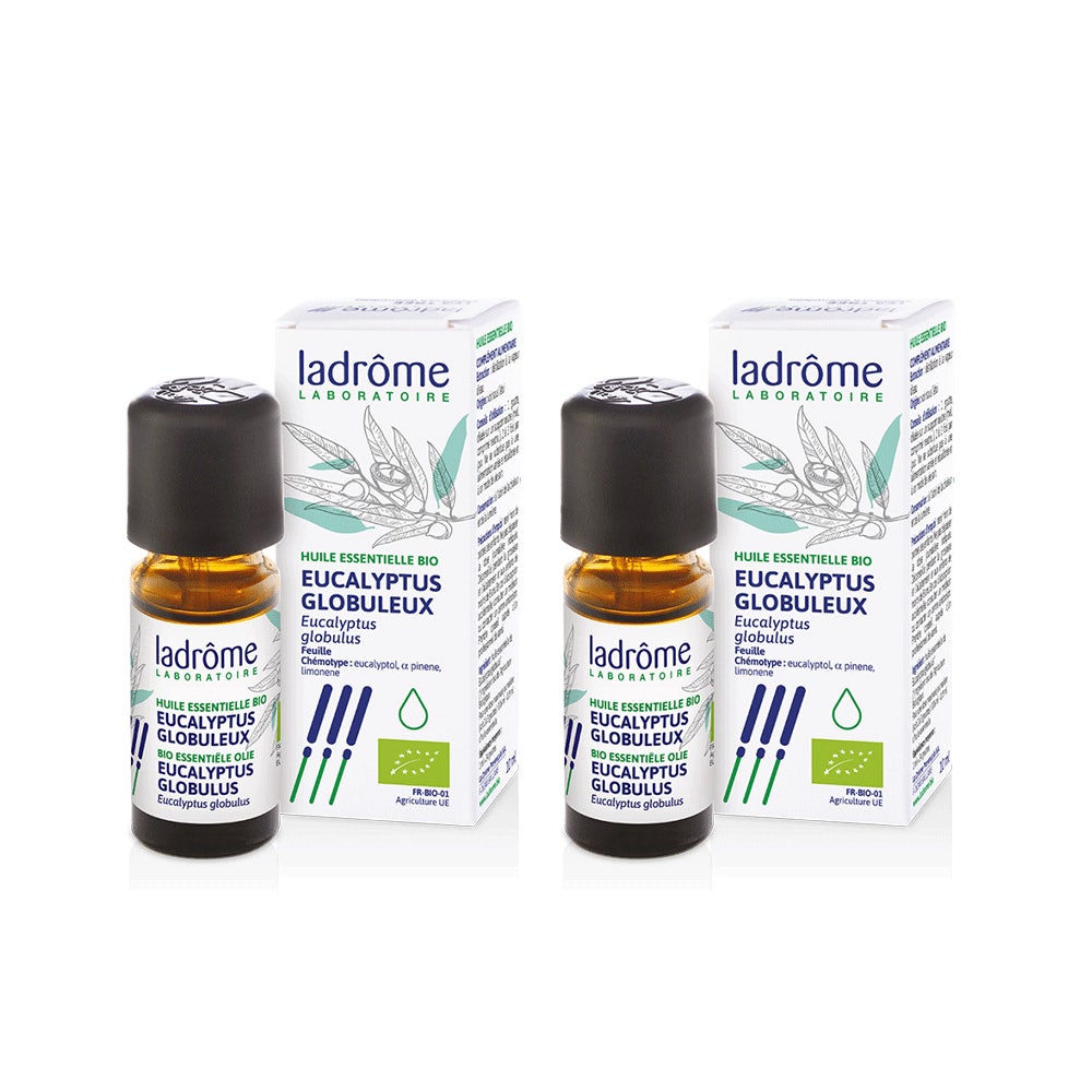 Ladrôme Olio essenziale di Eucalipto (Eucalipto) Bio 2x10ml