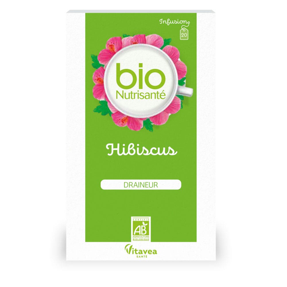 Vitavea Santé BioNutrisanté Infusion Hibiscus Draineur 20 bustine