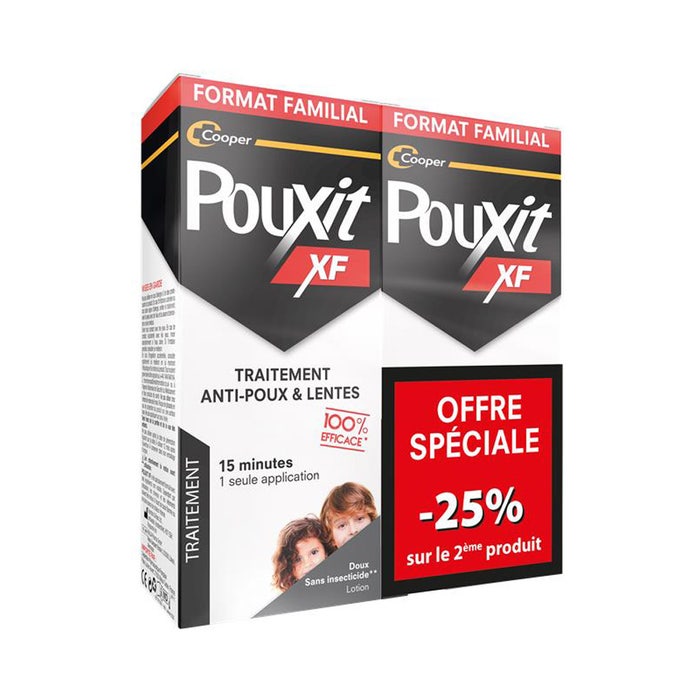Pouxit XF Lozione antipidocchi e lendini XF 2x200ml + 50ml Offert