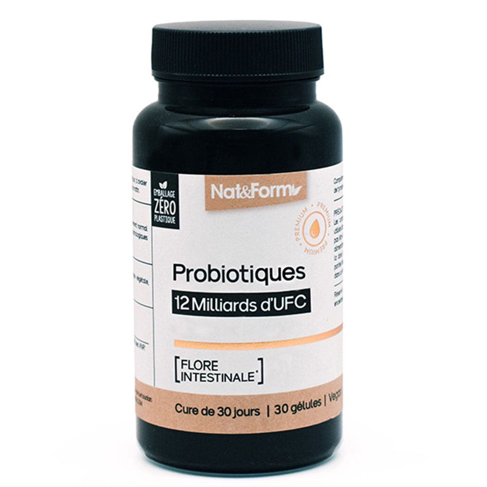 Nat&Form Probiotici 12 miliardi di CFU Flora intestinale 30 capsule