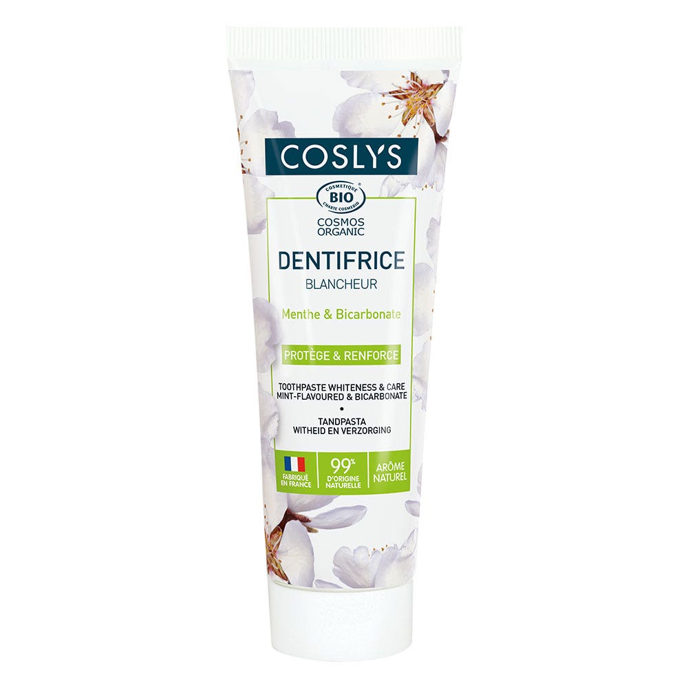 Coslys Dentifricio sbiancante Bio Menta 100g