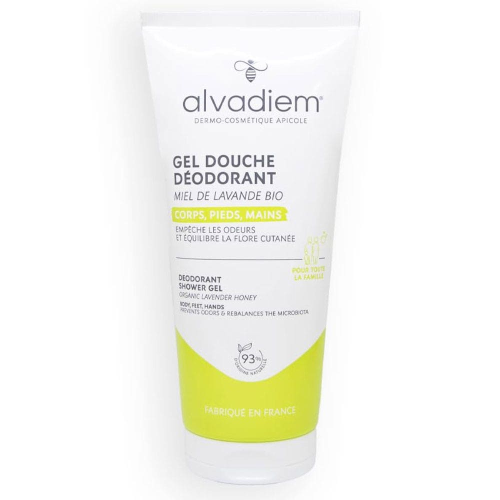 Alvadiem Gel Douche Déodorant Miel de Lavande Bio 200 ml