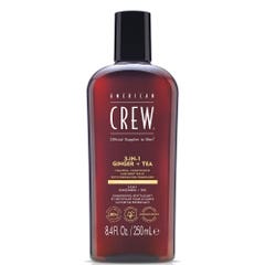 American Crew Shampoo 3 in 1 zenzero e tè 250ml