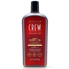 American Crew Shampoo 3 in 1 zenzero e tè 1L